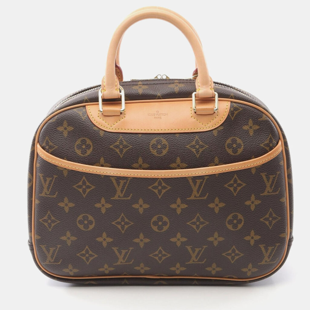 luxury-women-louis-vuitton-used-handbags-p1164123-006 Louis Vuitton Trouville Brown Monogram Canvas Handbag