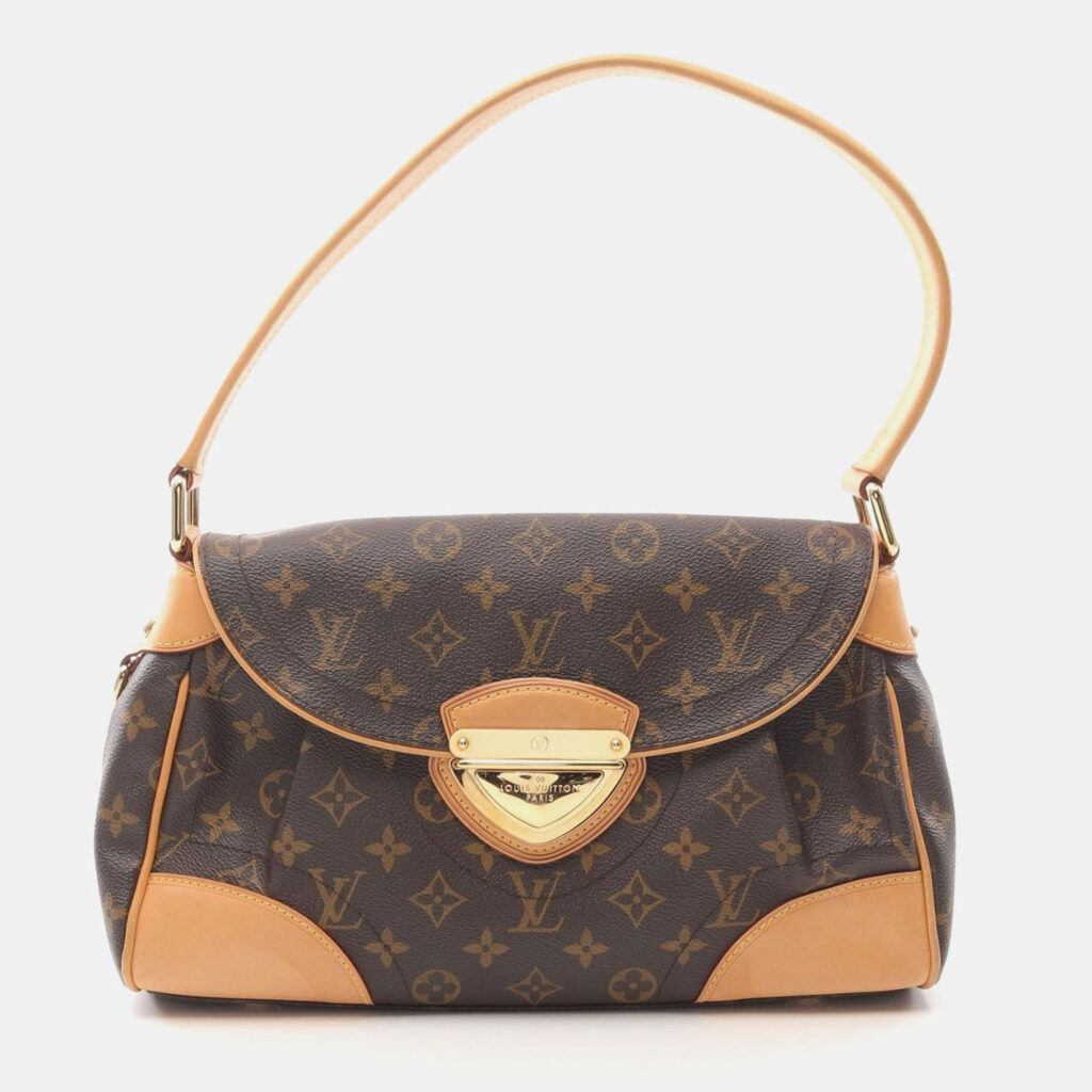 luxury-women-louis-vuitton-used-handbags-p1164141-001 Louis Vuitton Beverly MM Brown Monogram Canvas Shoulder Bag