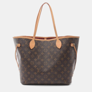 Louis Vuitton Neverfull MM Brown Monogram Canvas Tote Bag