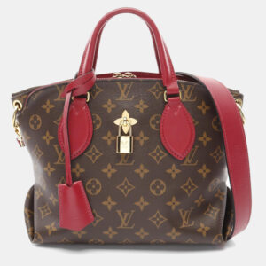 Louis Vuitton Lie de Vin Flower Zipped PM Monogram Canvas Shoulder Bag