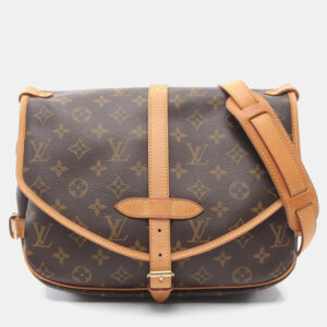 Louis Vuitton Saumur 30 Brown Monogram Leather Crossbody Bag