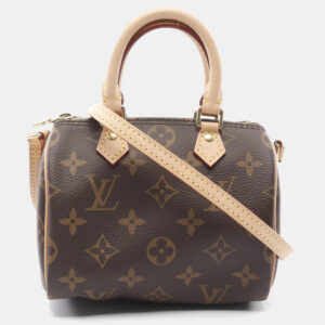 Louis Vuitton Nano Speedy Brown Monogram Canvas Shoulder Bag