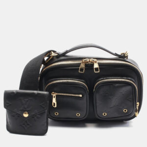 Louis Vuitton Utility Black Leather Crossbody Bag