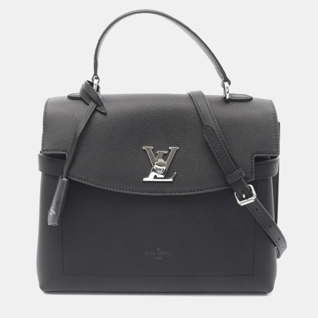 luxury-women-louis-vuitton-used-handbags-p1164234-002 Louis Vuitton Lock Me Ever MM Black Top Handle Bag