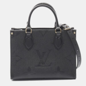 Louis Vuitton On-The-Go PM Black Monogram Empreinte Leather Handbag