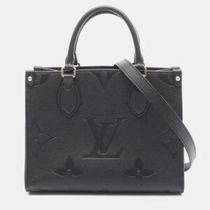 Louis Vuitton On-The-Go PM Black Monogram Empreinte Leather Bag