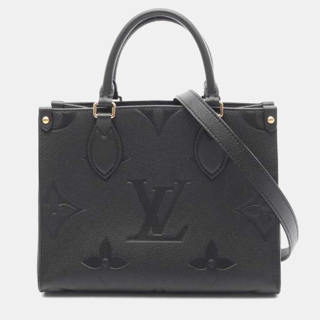 luxury-women-louis-vuitton-used-handbags-p1164245-006 Louis Vuitton On-The-Go PM Black Monogram Empreinte Leather Bag