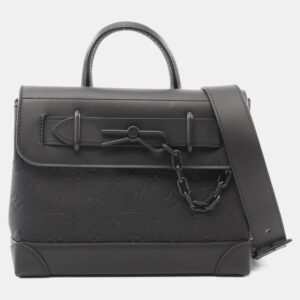 Louis Vuitton Steamer PM Black Monogram Taurillon Leather Shoulder Bag