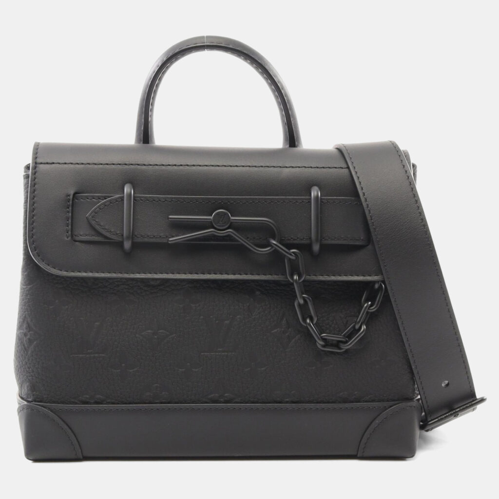 Louis Vuitton Steamer PM Black Monogram Taurillon Leather Shoulder Bag