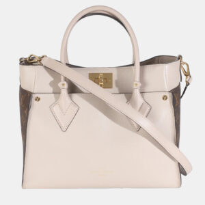 Louis Vuitton Greige Calfskin Monogram On My Side MM bag