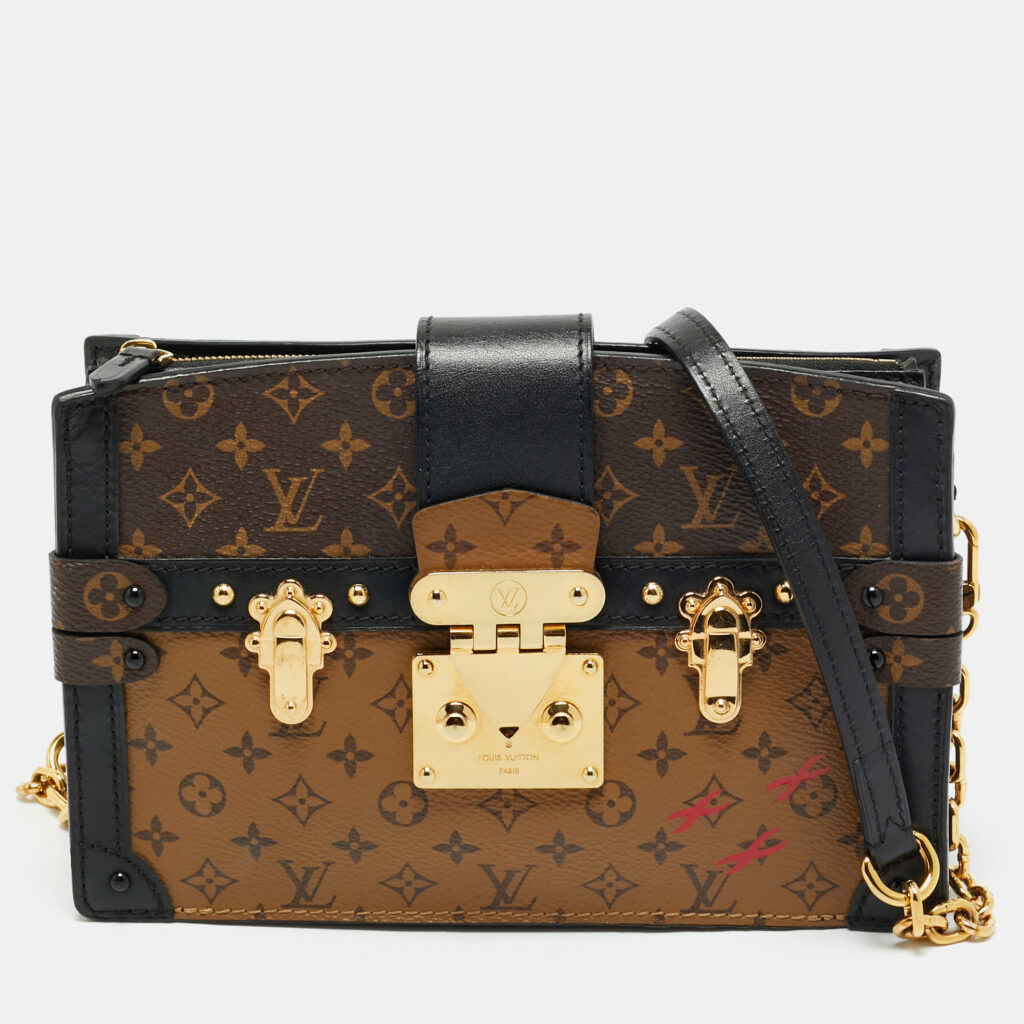 Louis Vuitton Monogram Reverse Canvas Trunk Clutch Bag