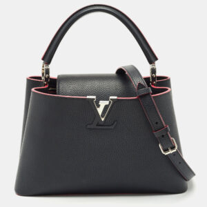Louis Vuitton Marine Blue Taurillon Leather Capucines MM Bag