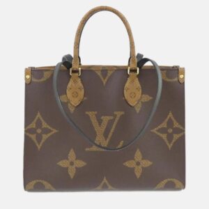 Louis Vuitton Onthego MM Brown Monogram Giant Canvas Tote Bag