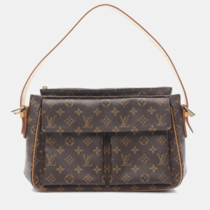 Louis Vuitton Vivacite GM Brown Monogram Canvas Shoulder Bag