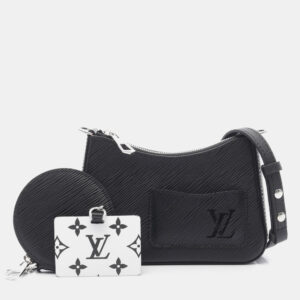 Louis Vuitton Marellini Black Epi Leather Top Handle Bag