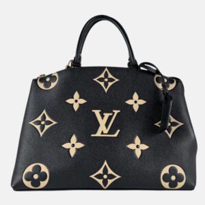 Louis Vuitton Grand Palais MM Black Beige Monogram Empreinte Shoulder Bag