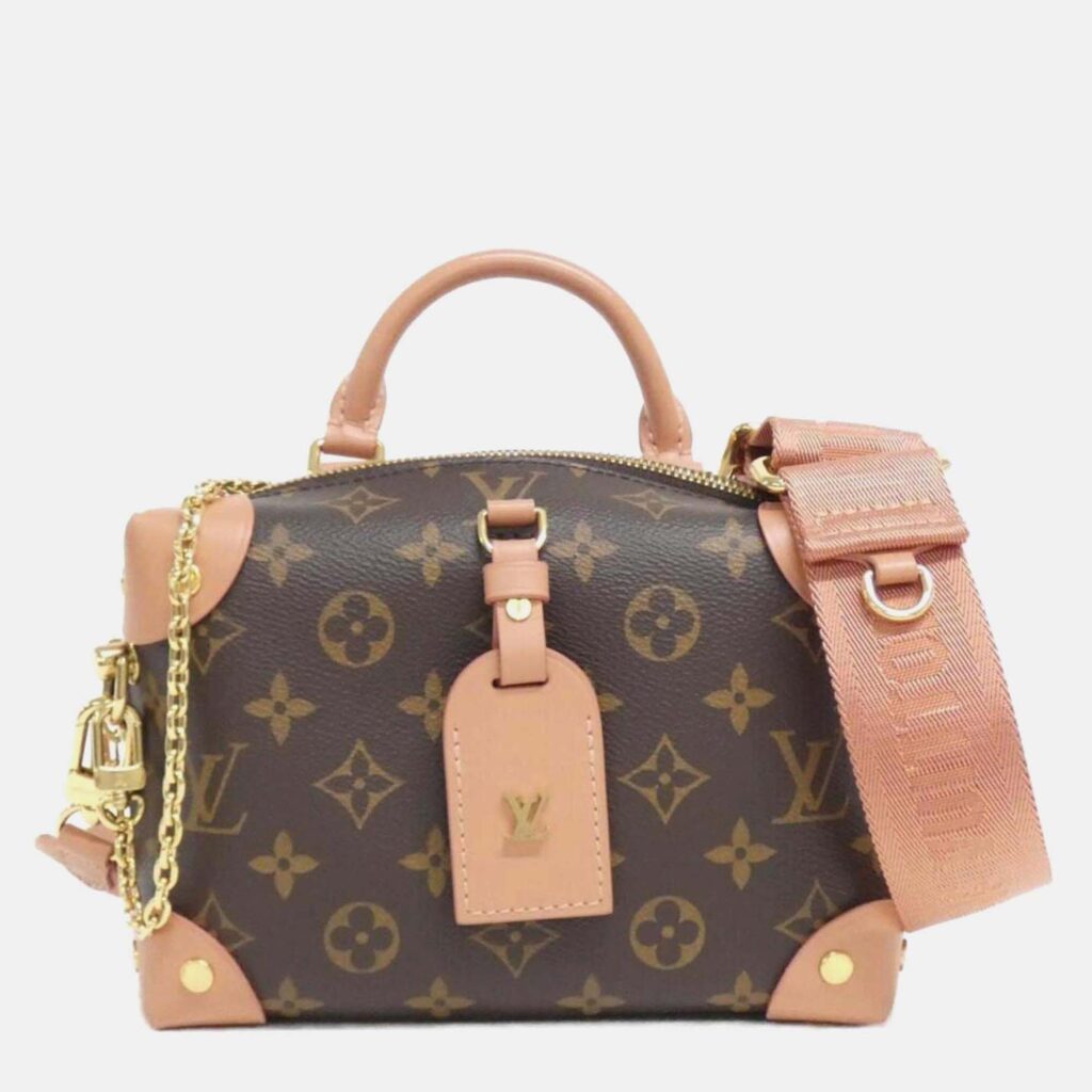 luxury-women-louis-vuitton-used-handbags-p1167916-005 Louis Vuitton Petite Malle Souple Monogram Canvas Handbag