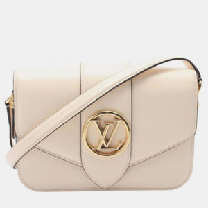 Louis Vuitton Pont 9 Pont Neuf Ivory Leather Shoulder Bag