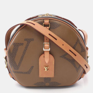 Louis Vuitton Boite Chapeau Souple Brown Coated Canvas Leather Shoulder Bag