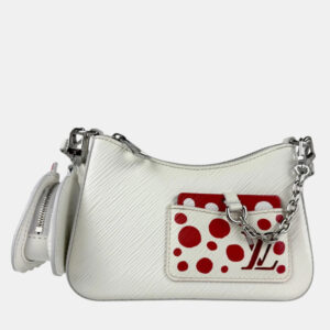 Louis Vuitton Marellini White Red Epi Leather Shoulder Bag