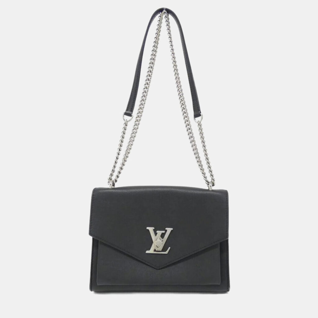 luxury-women-louis-vuitton-used-handbags-p1168068-007 Louis Vuitton My Lock Me Chain Black Leather Shoulder Bag