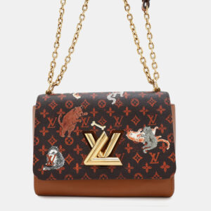 Louis Vuitton Sac Twist MM Orange Monogram Catogram Shoulder Bag