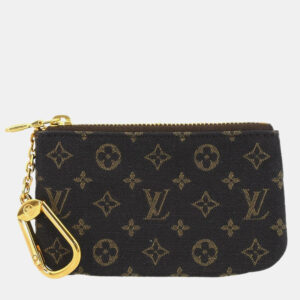 Louis Vuitton Pochette Brown Monogram Mini Lin Canvas Coin Purse
