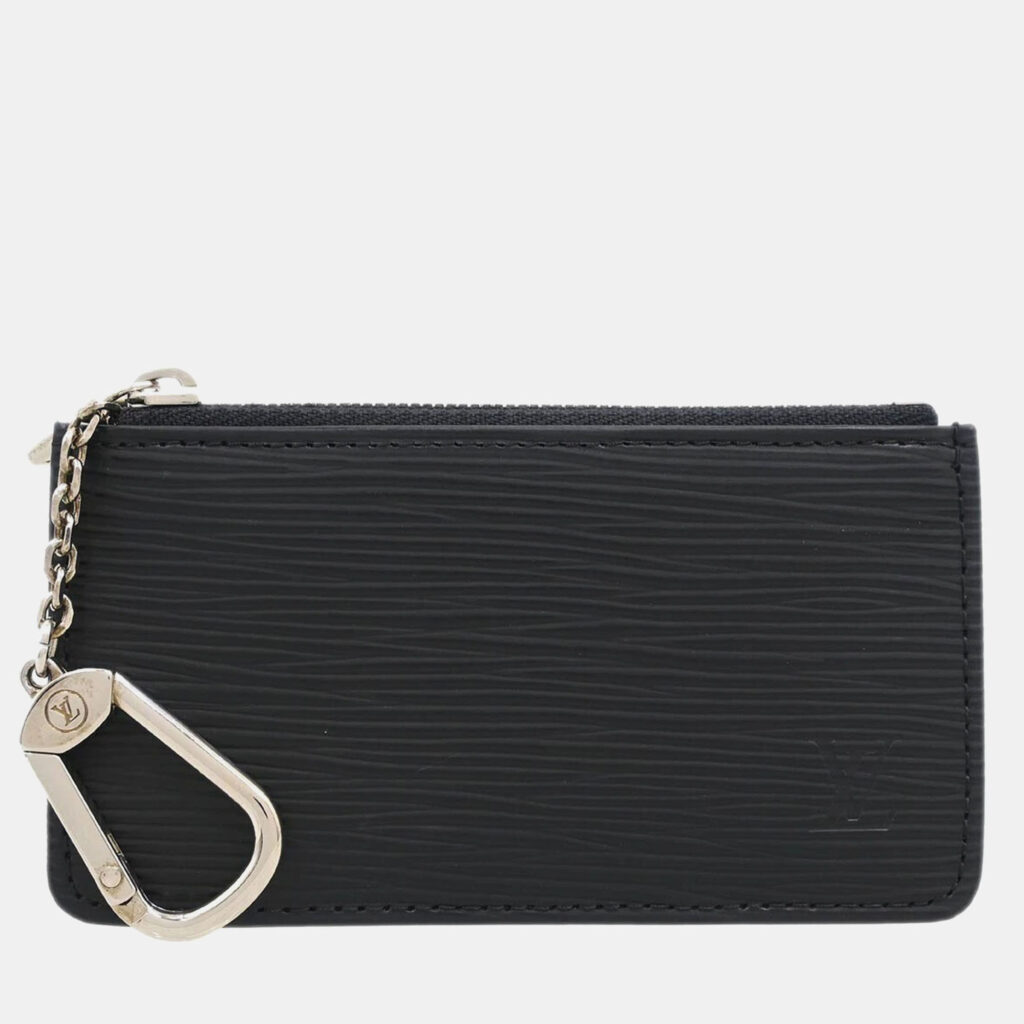 luxury-women-louis-vuitton-used-handbags-p1168710-002 Louis Vuitton Pochette Cles Black Epi Leather Coin Purse