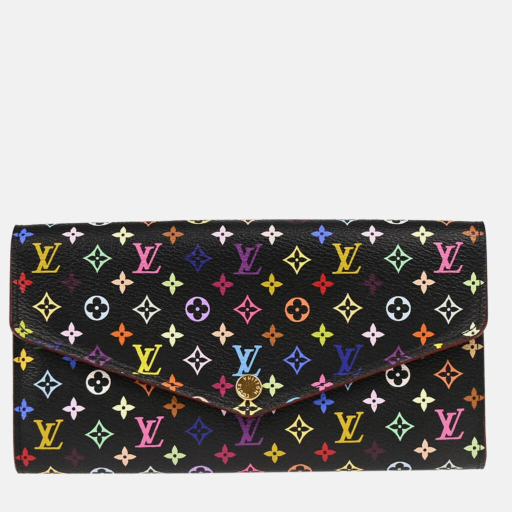 luxury-women-louis-vuitton-used-handbags-p1168731-003 Louis Vuitton Portefeuille Sarah Multicolor Canvas Wallet