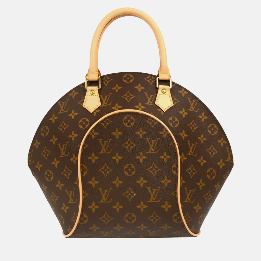 luxury-women-louis-vuitton-used-handbags-p1168751-004 Louis Vuitton Ellipse MM Brown Monogram Canvas Top Handle Bag