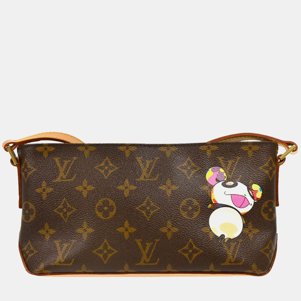 luxury-women-louis-vuitton-used-handbags-p1168771-008 Louis Vuitton Panda Trotteur Takashi Murakami Monogram Shoulder Bag
