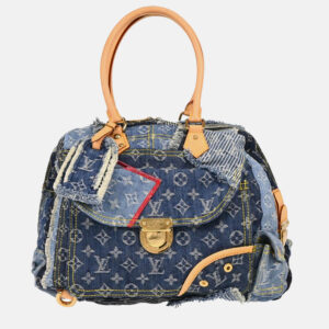 Louis Vuitton Patchwork Blue Monogram Denim Shoulder Bag