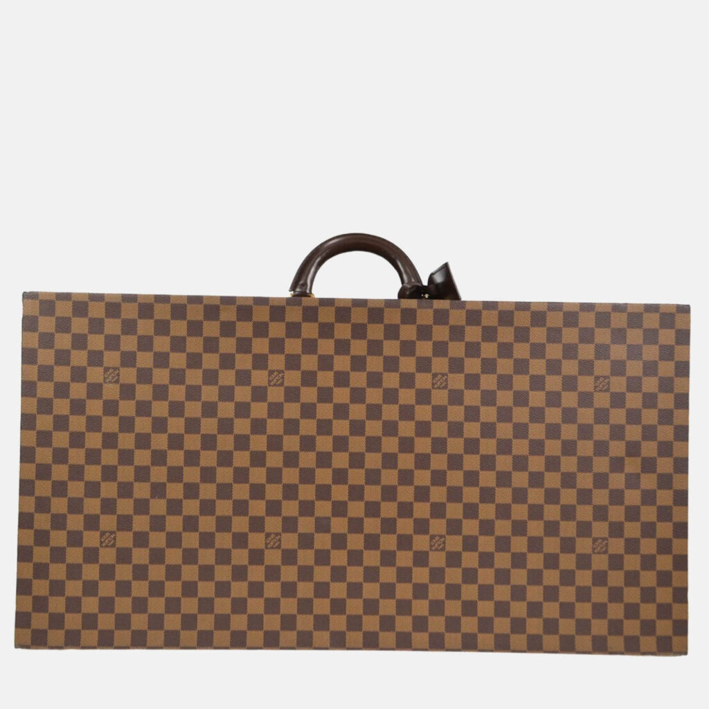 luxury-women-louis-vuitton-used-handbags-p1168826-010 Louis Vuitton Trunk Damier Ebene Canvas Suitcase