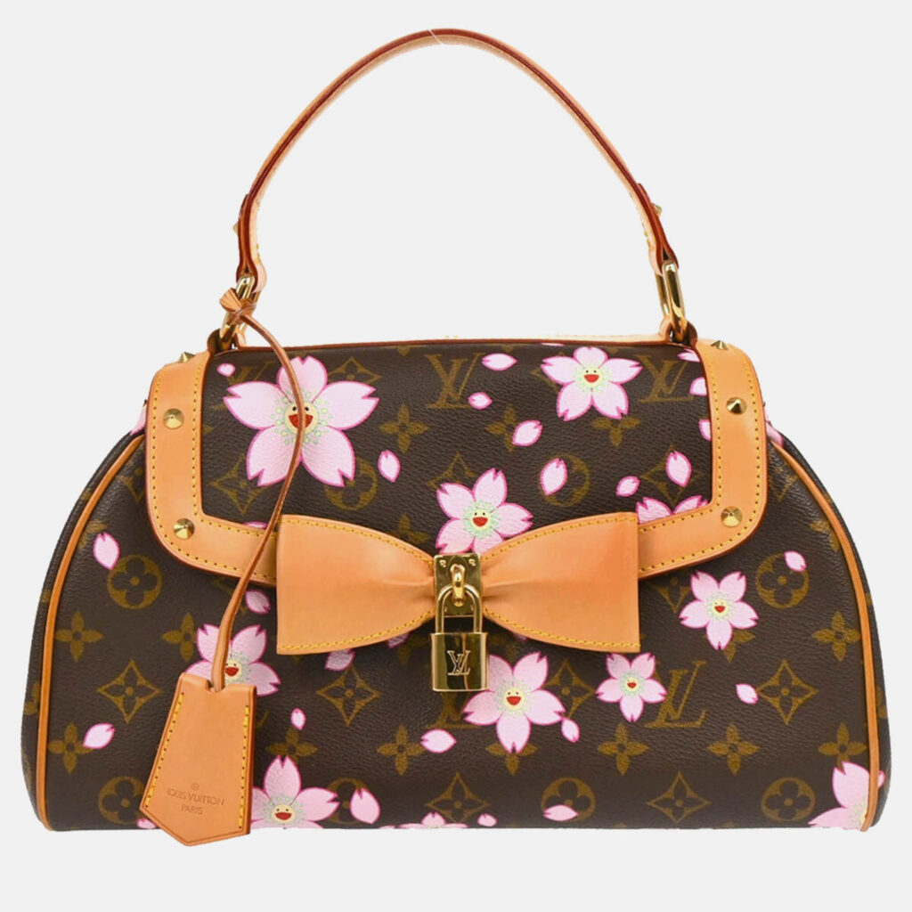 luxury-women-louis-vuitton-used-handbags-p1168831-012 Louis Vuitton Sac Retro PM Monogram Cherry Blossom Canvas Top Handle Bag