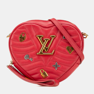 Louis Vuitton Red Calfskin Embellished New Wave Love Lock Crossbody
