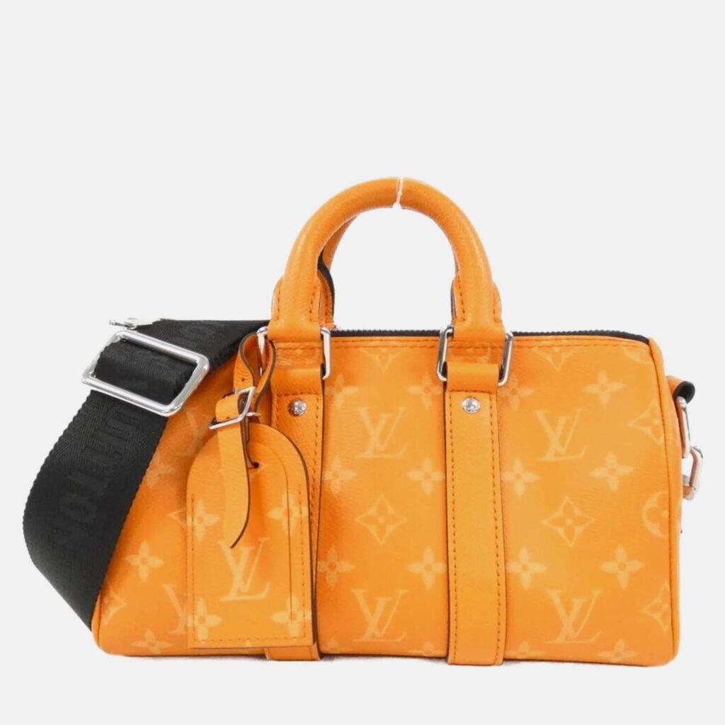 luxury-women-louis-vuitton-used-handbags-p1170012-001 Louis Vuitton Keepall Bandouliere 25 Taigarama Boston Bag