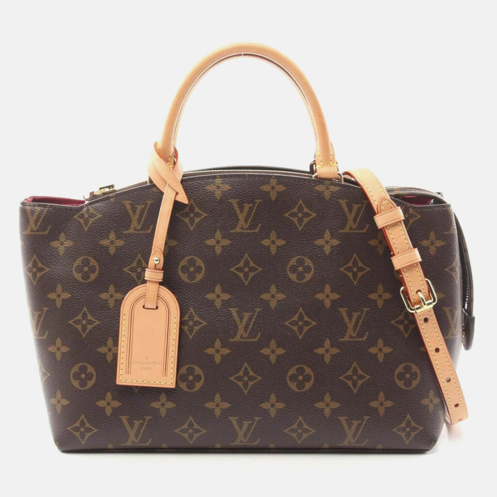 luxury-women-louis-vuitton-used-handbags-p1170039-007 Louis Vuitton Petit Pale PM Brown Coated Canvas Leather Monogram Handbag