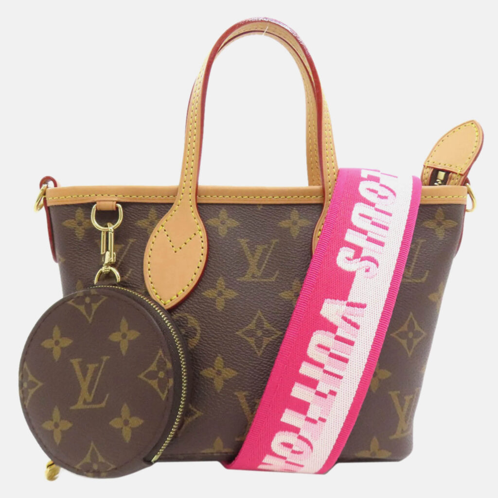 luxury-women-louis-vuitton-used-handbags-p1170045-011 Louis Vuitton Neverfull BB Monogram Canvas Tote Bag