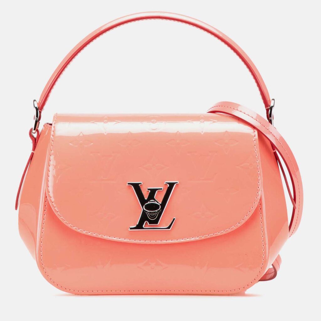luxury-women-louis-vuitton-used-handbags-p1170481-008 Louis Vuitton Pink Monogram Vernis Pasadena Handbag