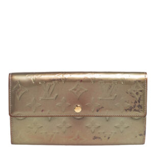 Louis Vuitton Gris Art Deco Monogram Vernis Sarah Wallet