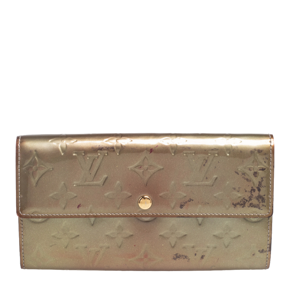 luxury-women-louis-vuitton-used-handbags-p566299-003-2 Louis Vuitton Gris Art Deco Monogram Vernis Sarah Wallet