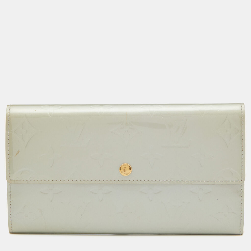 luxury-women-louis-vuitton-used-handbags-p816315-008 Louis Vuitton Silver Monogram Vernis Sarah Wallet