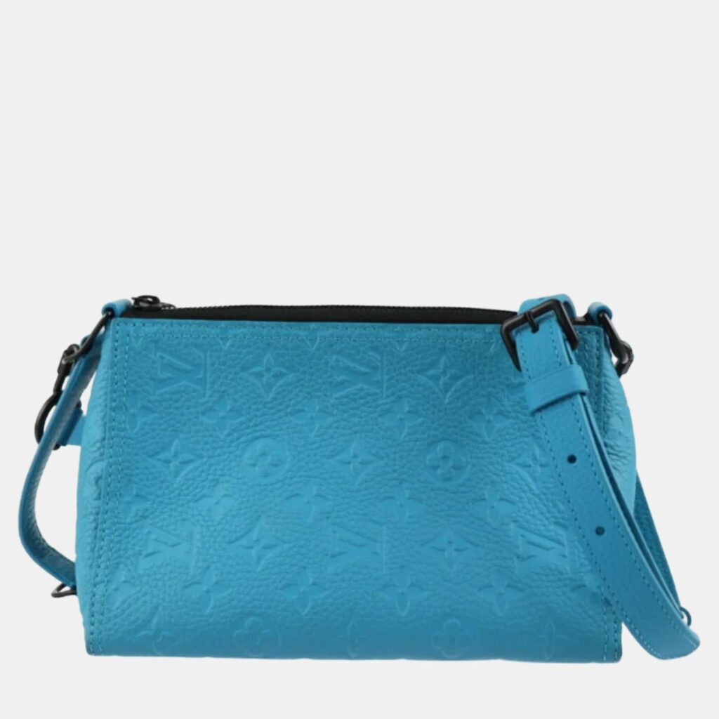 luxury-women-louis-vuitton-used-handbags-p857229-001 Louis Vuitton Blue Monogram Leather Empriente Triangle Tuffetage Shoulder Bag