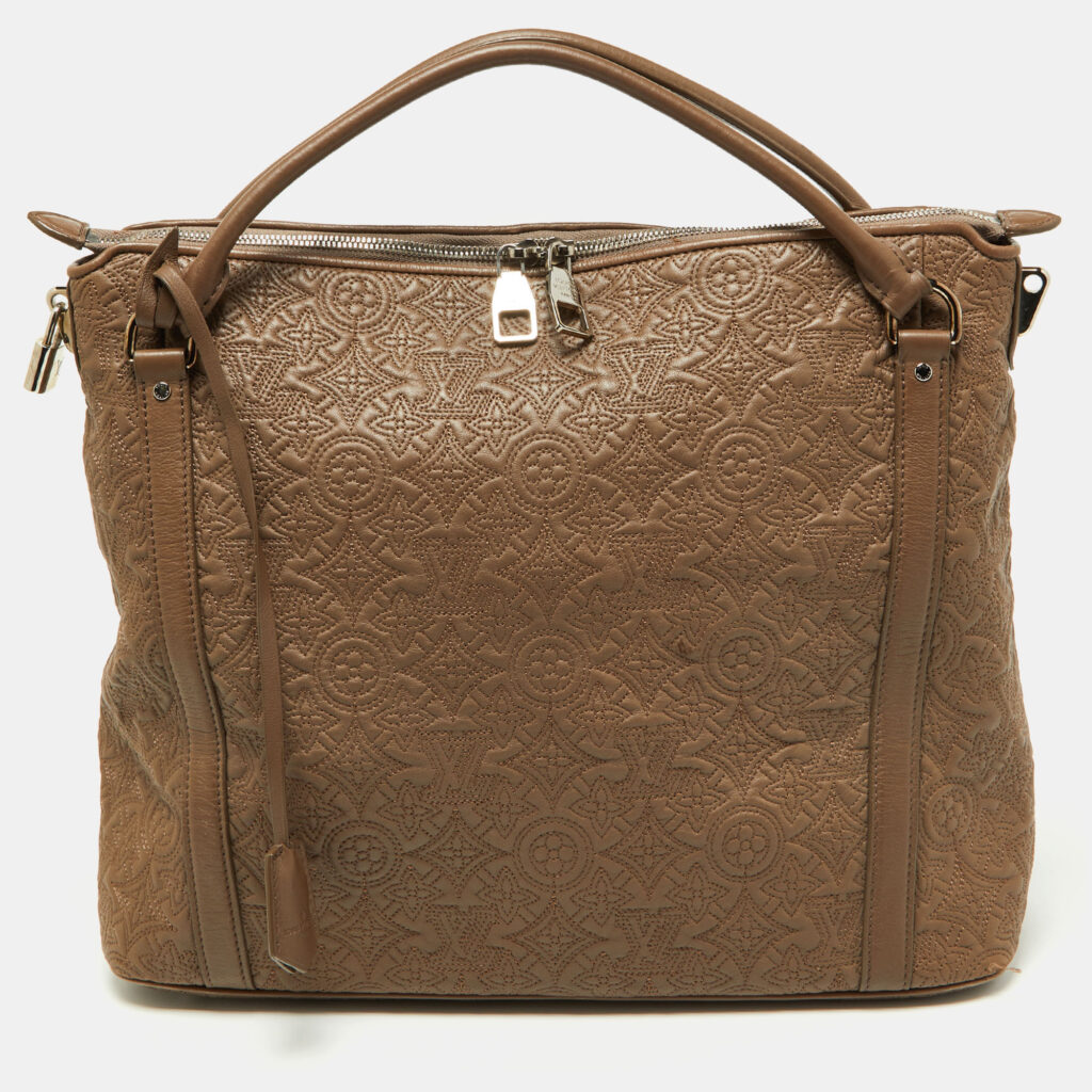 luxury-women-louis-vuitton-used-handbags-p858006-001 Louis Vuitton Gris Pearl Monogram Antheia Leather Ixia MM Bag