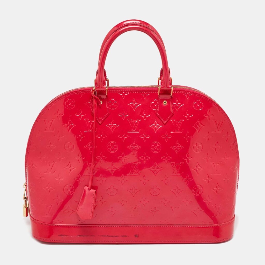 luxury-women-louis-vuitton-used-handbags-p886965-014 Louis Vuitton Rose Pop Monogram Vernis Alma GM Bag
