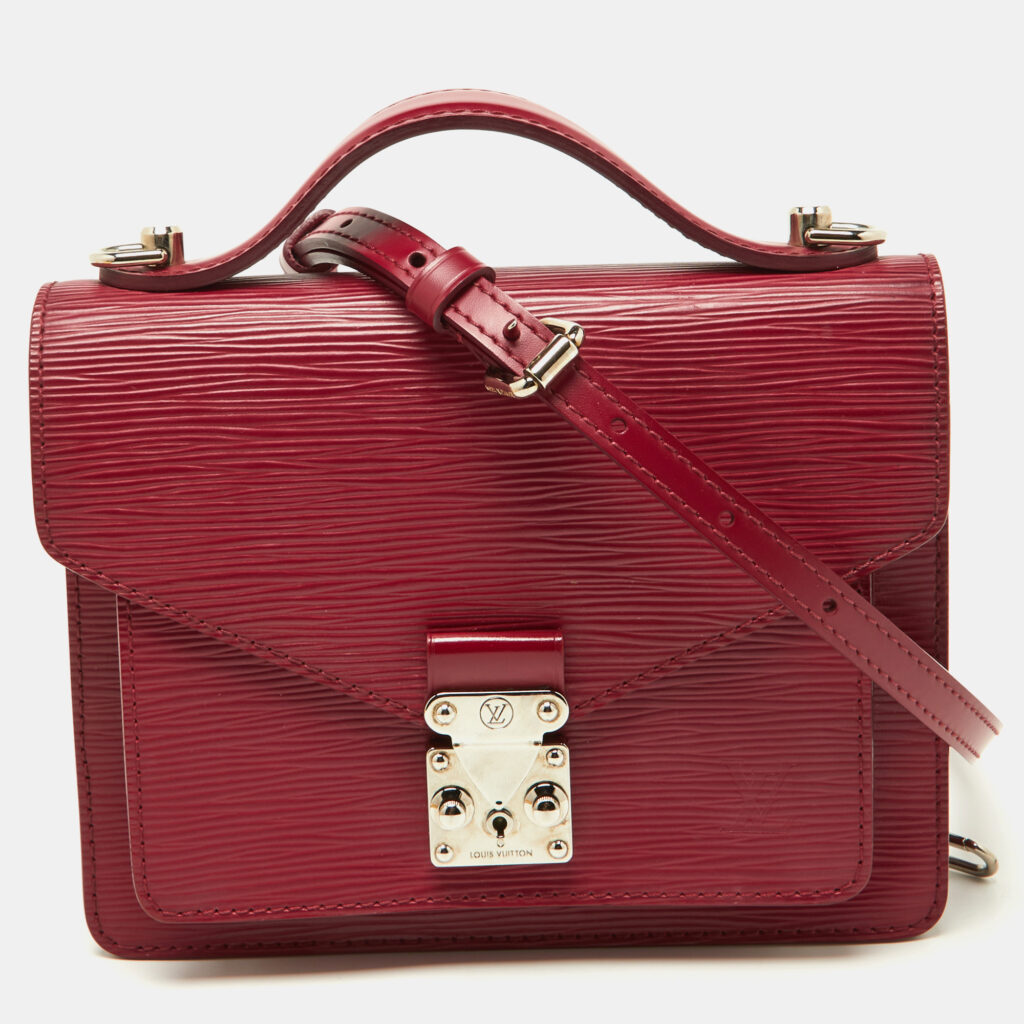 luxury-women-louis-vuitton-used-handbags-p928469-009 Louis Vuitton Fuchsia Epi Leather Monceau BB Bag
