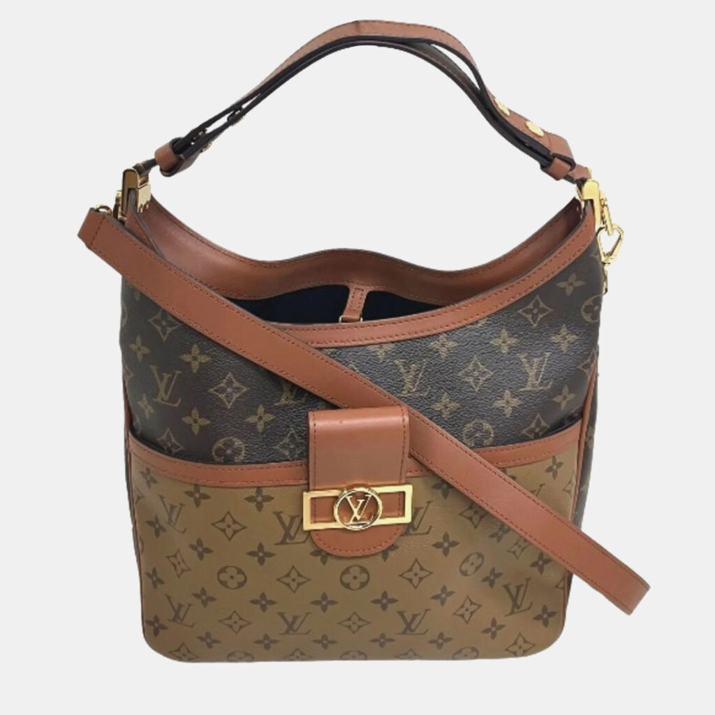 luxury-women-louis-vuitton-used-handbags-p952436-013 Louis Vuitton Monogram Reverse Hobo Dauphine MM Shoulder Bag