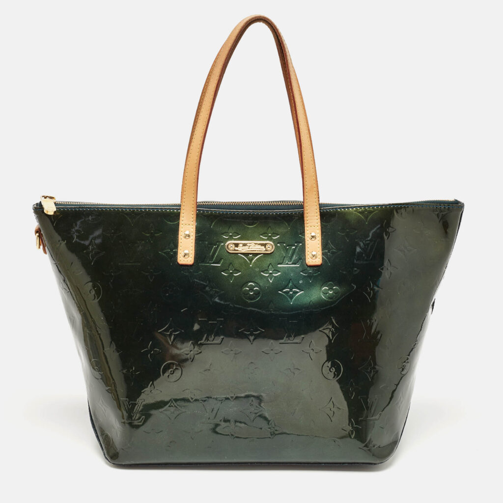 luxury-women-louis-vuitton-used-handbags-p960332-022 Louis Vuitton Bleu Nuit Monogram Vernis Bellevue GM Bag