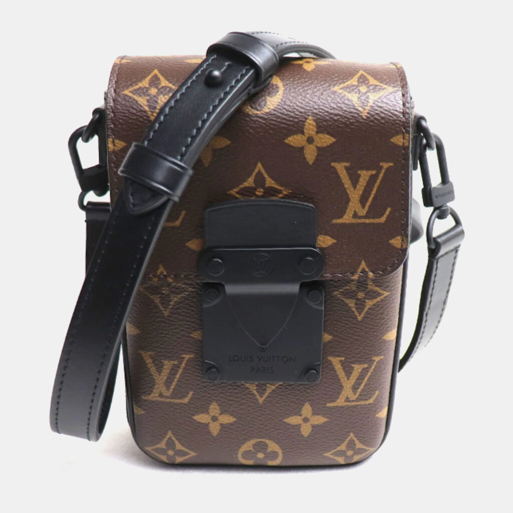 luxury-women-louis-vuitton-used-handbags-p997587-003 Louis Vuitton Macassar Monogram Canvas S Lock Vertical Wearable Wallet