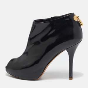 Louis Vuitton Black Patent Leather Oh Really! Boots Size 36